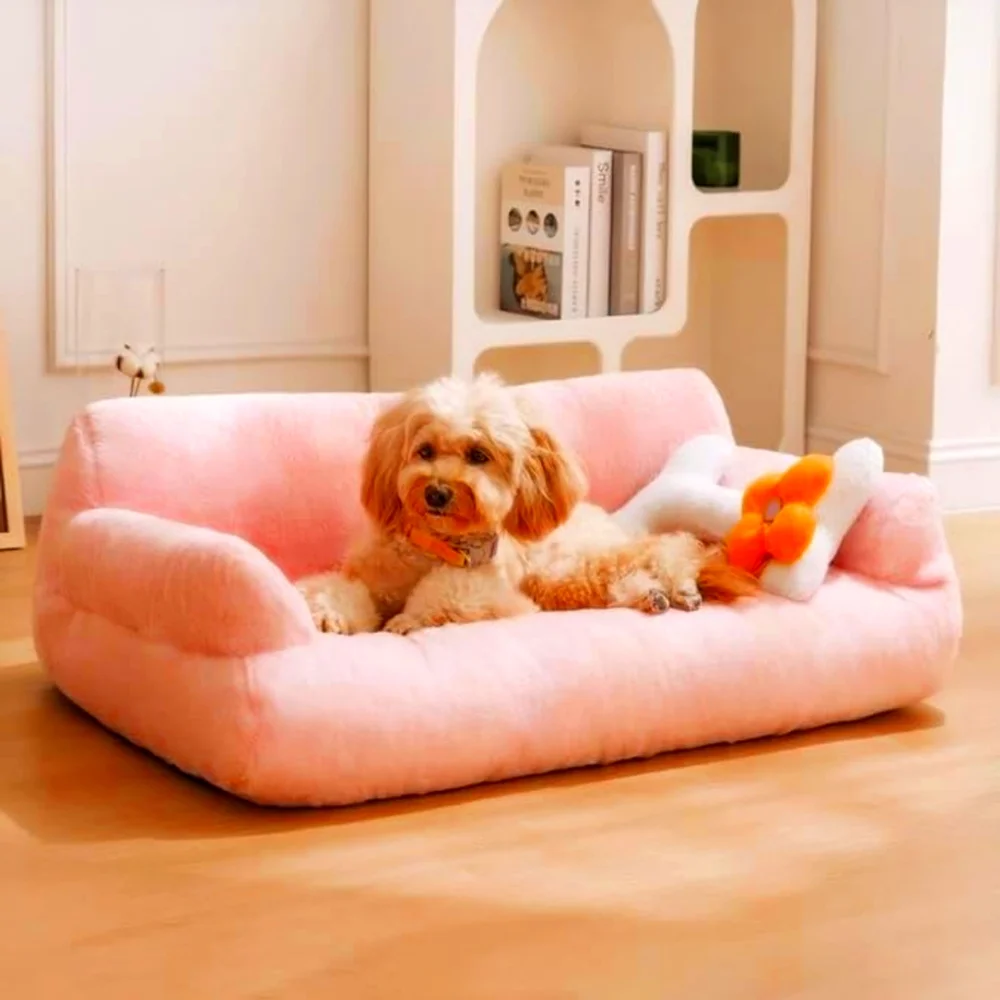 Pink Plush Dog / Cat Sofa Bed $69 OBO